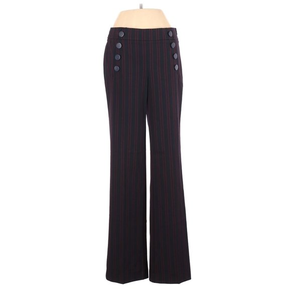 ANN TAYLOR Sailor Stripe Marisa Fit Trouser Pant 0 - Picture 4 of 12